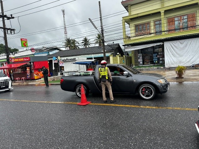 สายตรวจจราจร ตั้งจุดสกัดเคลื่อนที่(pop up)