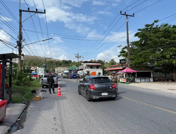 สายตรวจจราจร ตั้งจุดสกัดเคลื่อนที่(pop up)