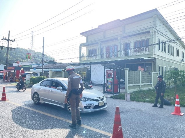 สายตรวจจราจร ตั้งจุดสกัดเคลื่อนที่(pop up)